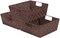 Sorbus Woven Basket Bin Set - Shelf Storage Tote Baskets for Household Items - Stackable with Woven Straps and built-in Carry Handles (3 Pack)